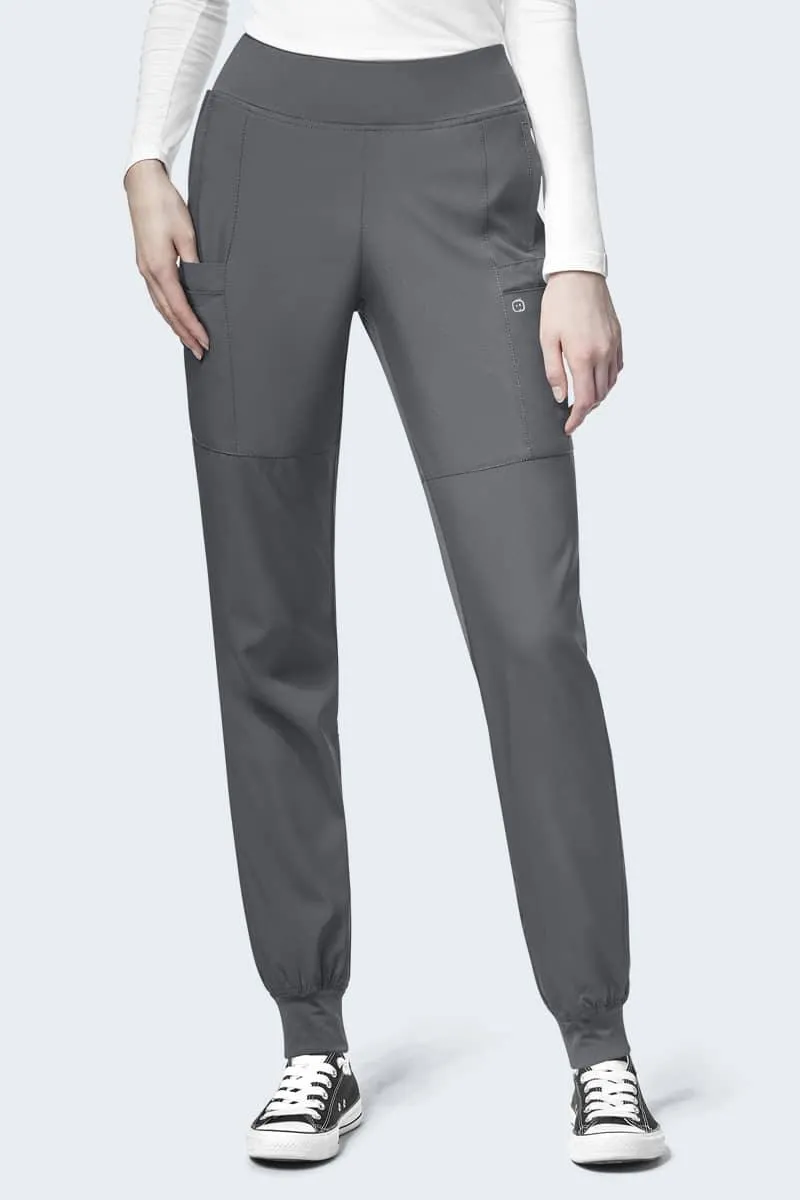 5555P WonderWink W123 Women's Petite Comfort Waist Cargo Jogger Pant