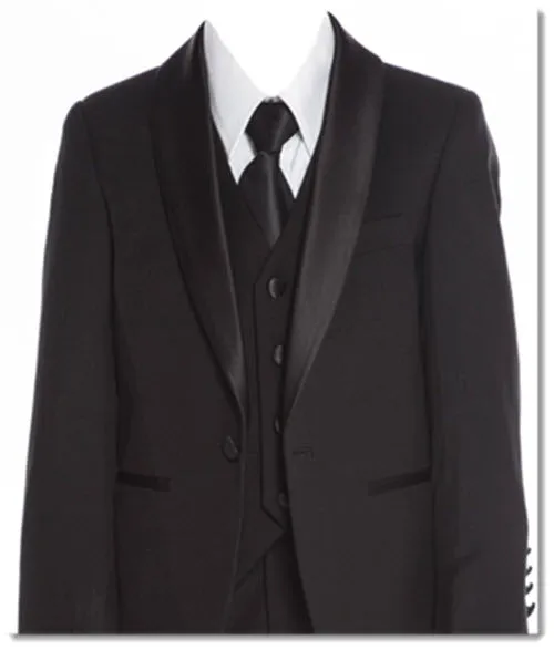 640 - Black Tailored Slim Fit Suit/Tuxedo -Black, Indigo Blue, Grey, Burgundy and White