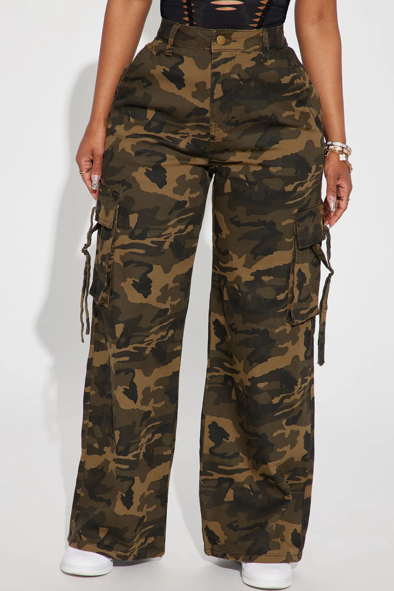 All About It Camo Cargo Pant - Olive/combo
