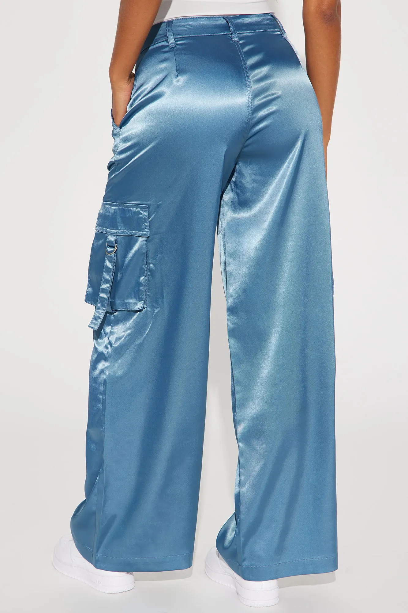 All I Need Satin Cargo Pant - Teal