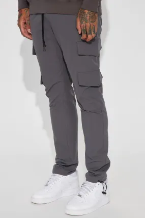 All The Time Nylon Cargo Pants - Grey