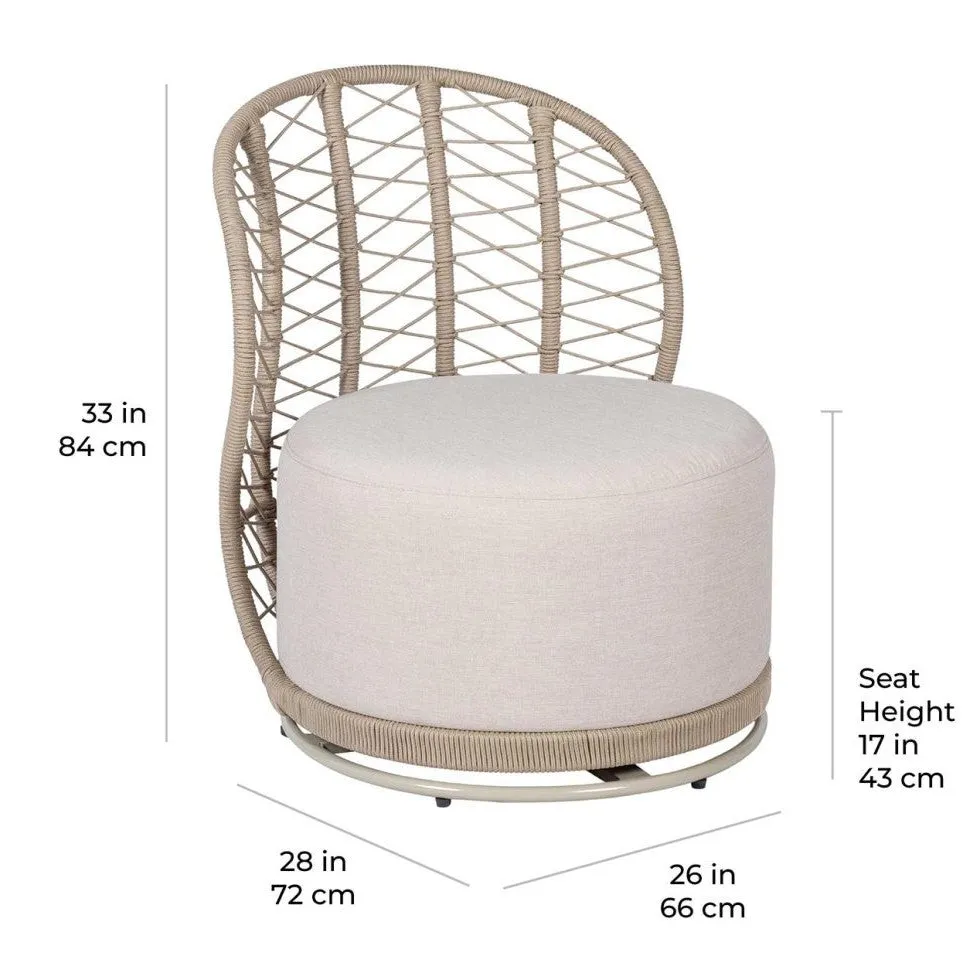 Archipelago Baltic Outdoor 180º Swivel Lounge Chair