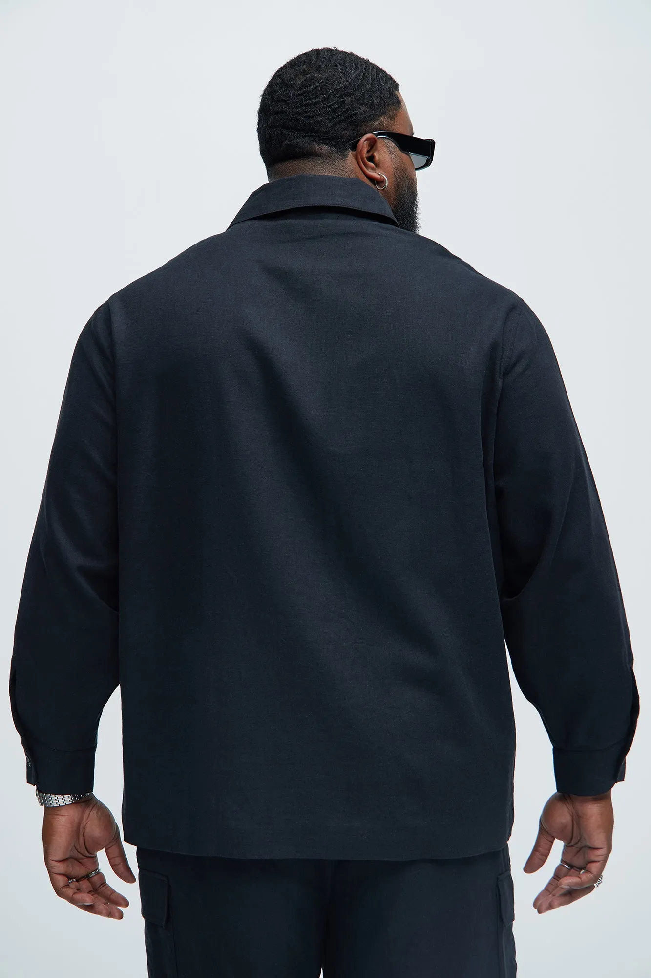 Bahamas Linen Chore Jacket - Black