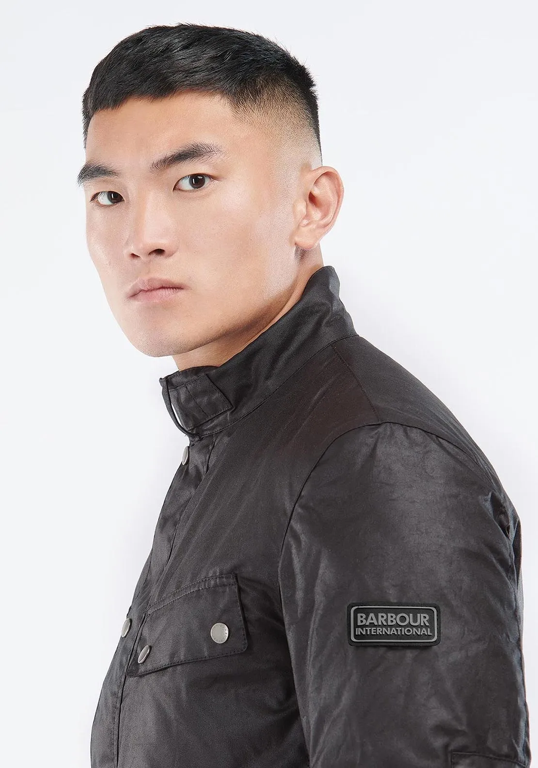 Barbour International Men's Tourer Duke Waxed Jacket, Rustic