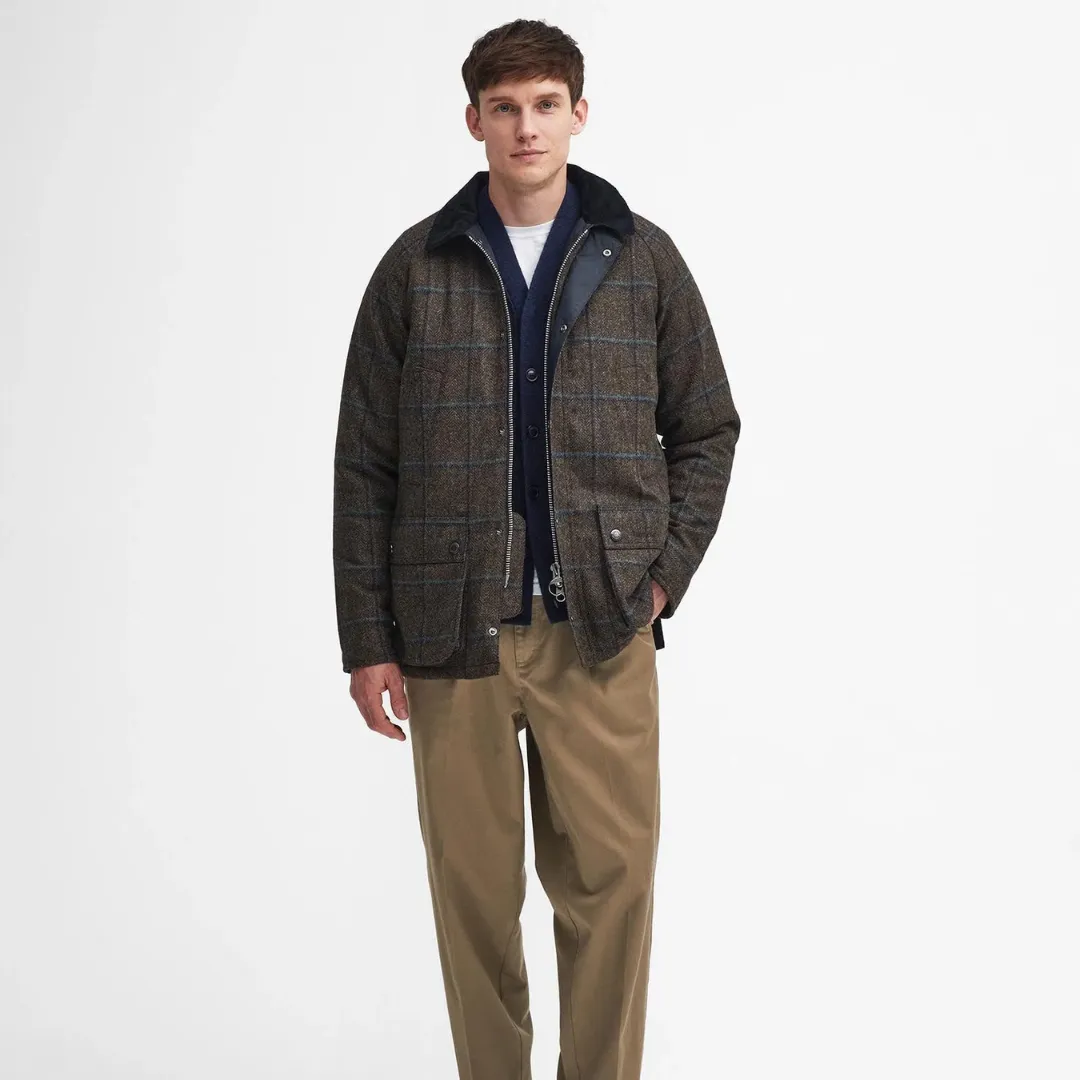 Bedale Check Wool Jacket (Brown)