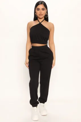 Been Through Enough Pant Set - Black