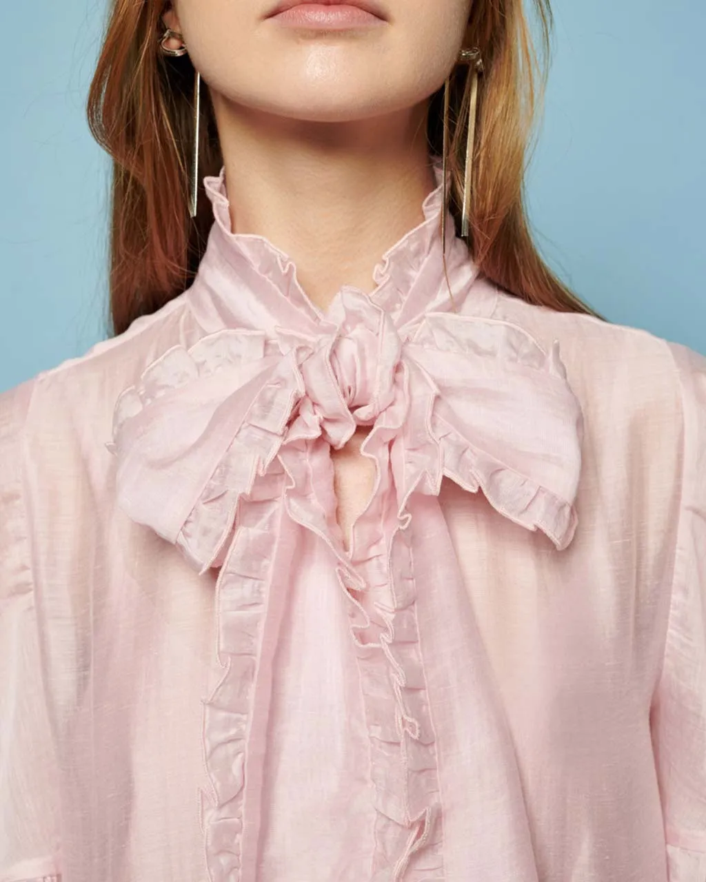 Bertie Bow Mini Dress - Baby Pink