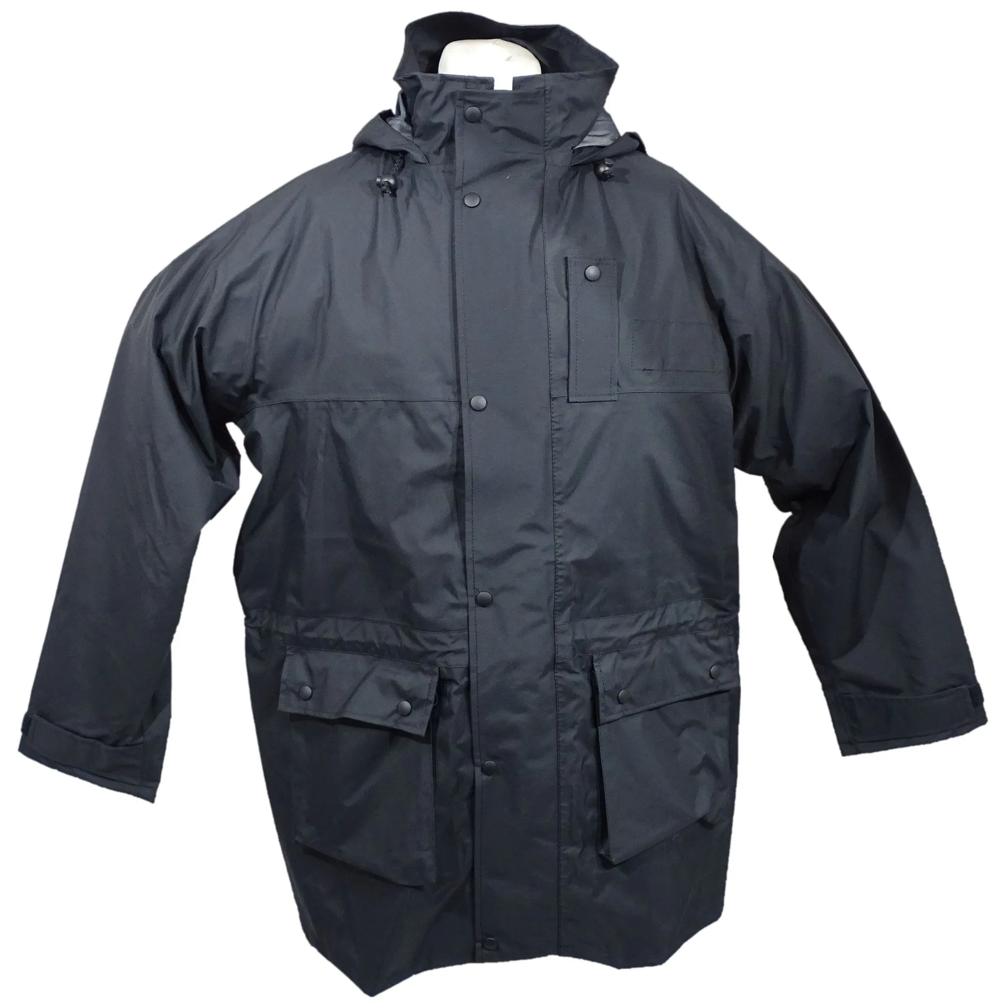 Black 3/4 Goretex Waterproof Raincoat Security BGC05AN