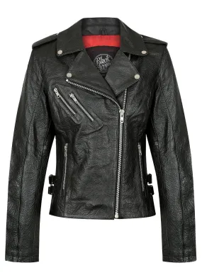Black Arrow Ladies Gypsy Perfecto Leather Jacket