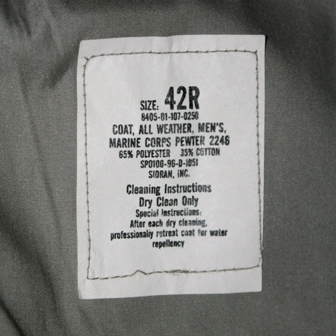 BLOWOUT SALE Raincoat - New Double Breasted Military Trench w/liner - Sage