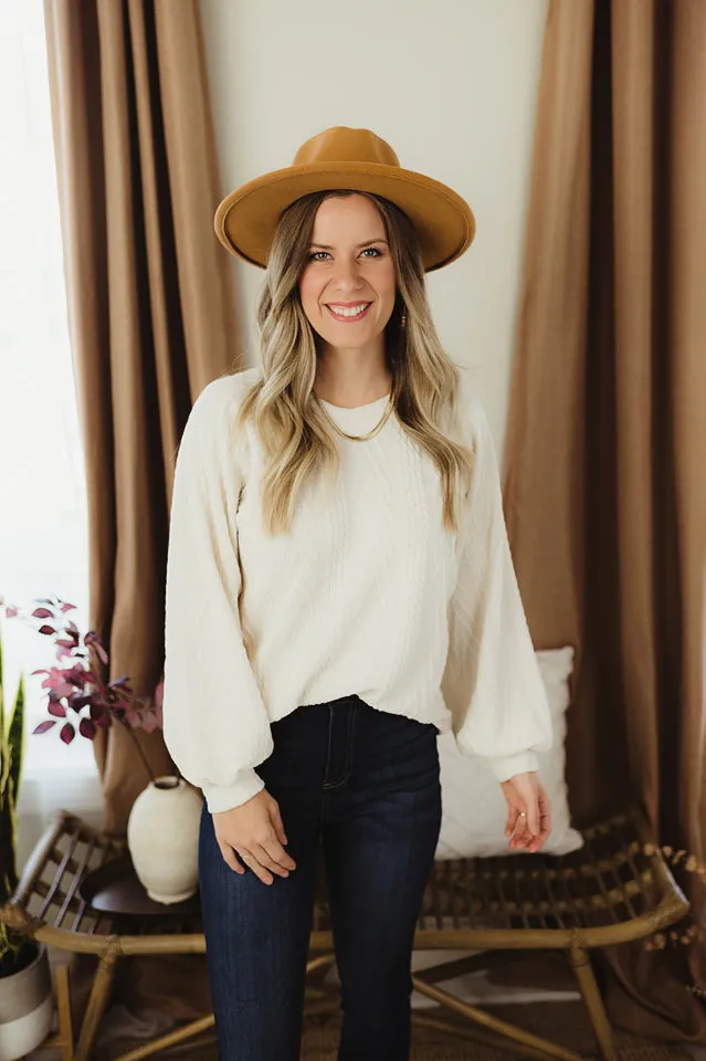 Cable Knit Bubble Sleeves