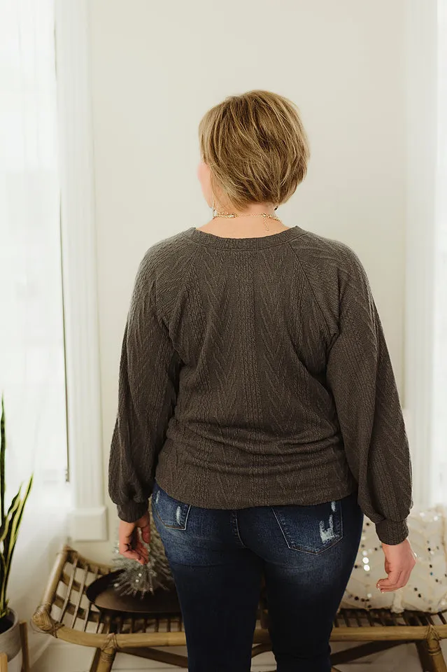 Cable Knit Bubble Sleeves