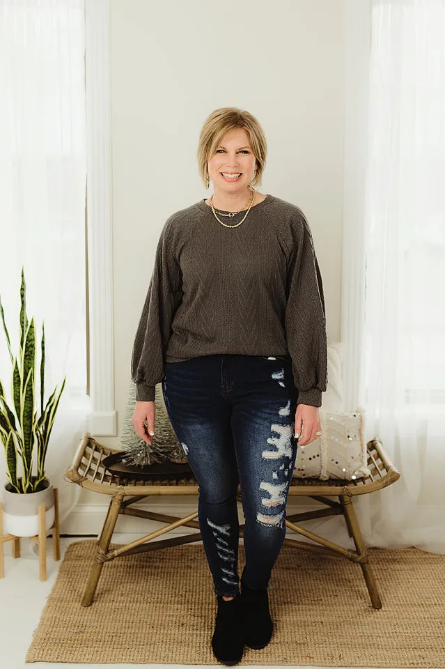 Cable Knit Bubble Sleeves