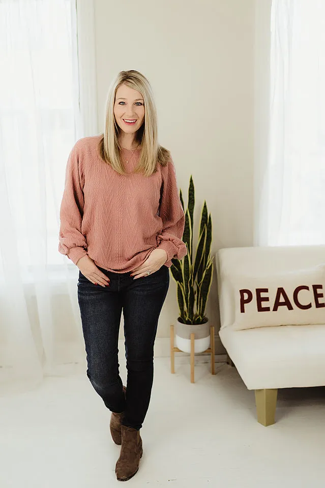 Cable Knit Bubble Sleeves