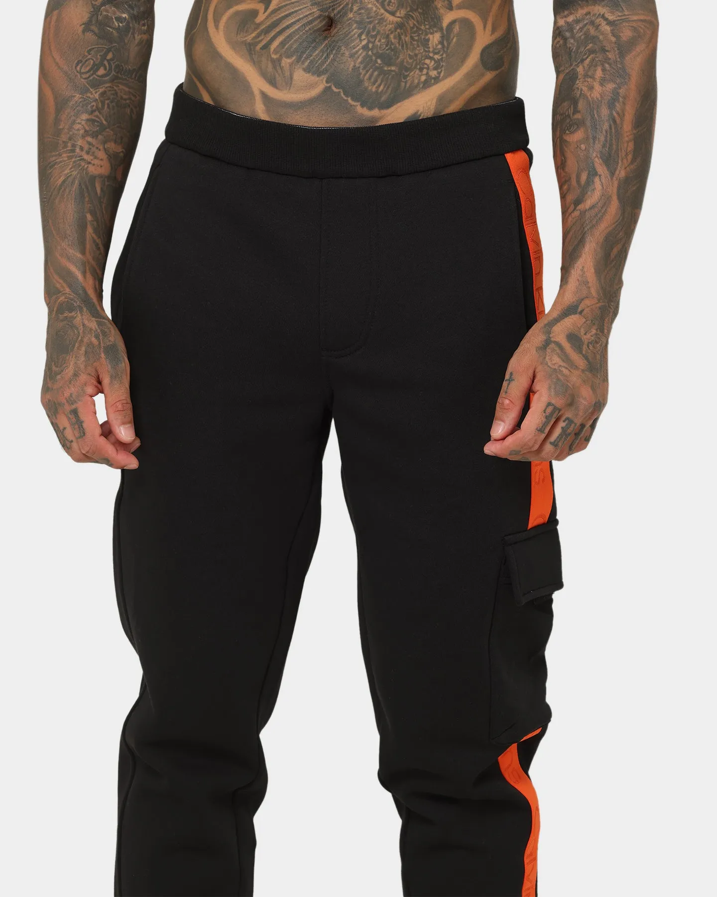 Calvin Klein Logo Tape Cargo Pants Ck Black