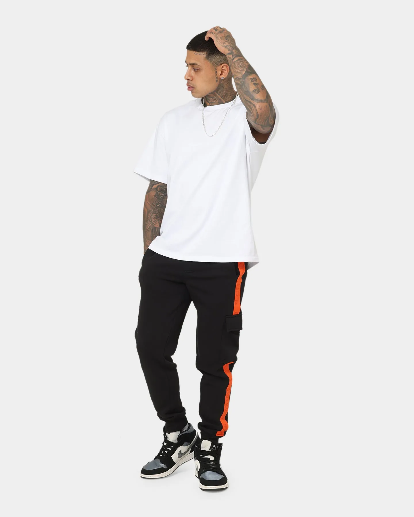 Calvin Klein Logo Tape Cargo Pants Ck Black