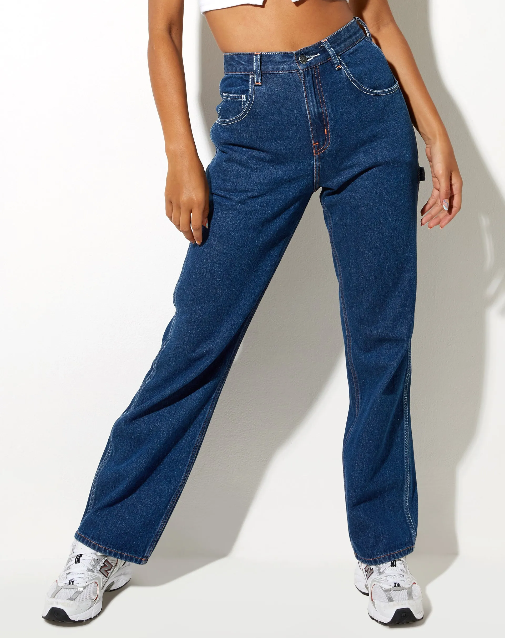 Carpenter Cargo Jeans in Indigo Blue