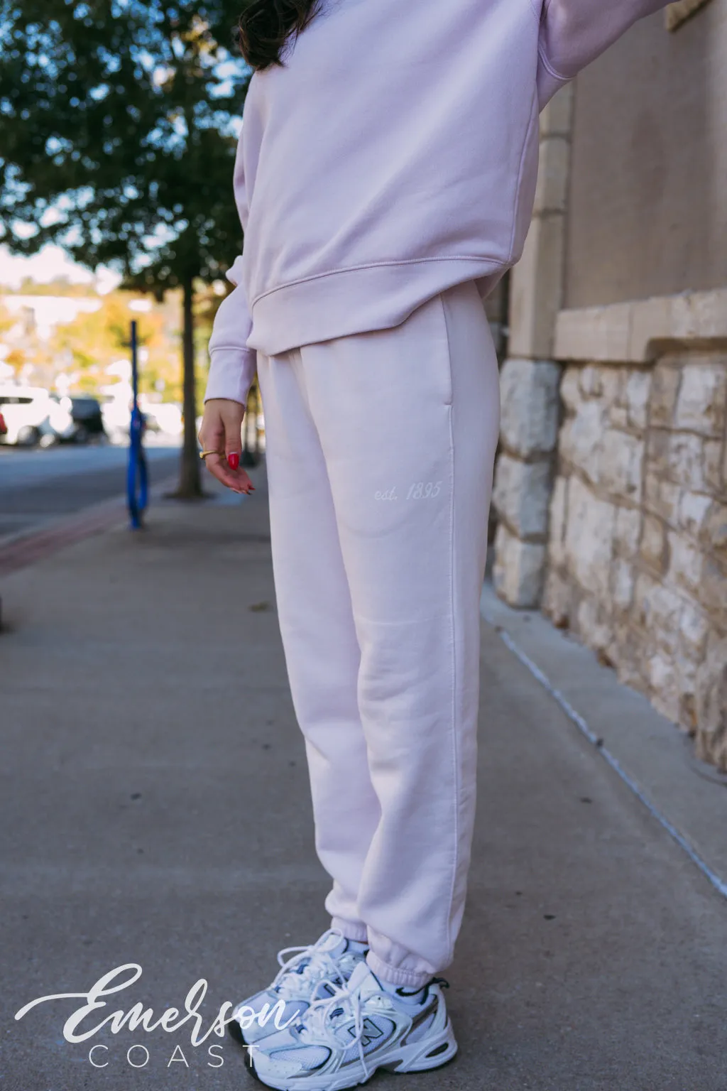 Chi Omega Orchid Crewneck and Jogger Set