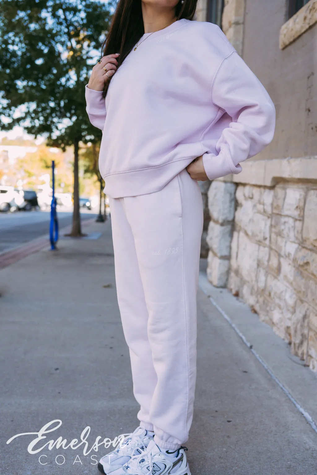 Chi Omega Orchid Crewneck and Jogger Set