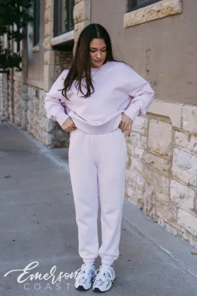 Chi Omega Orchid Crewneck and Jogger Set