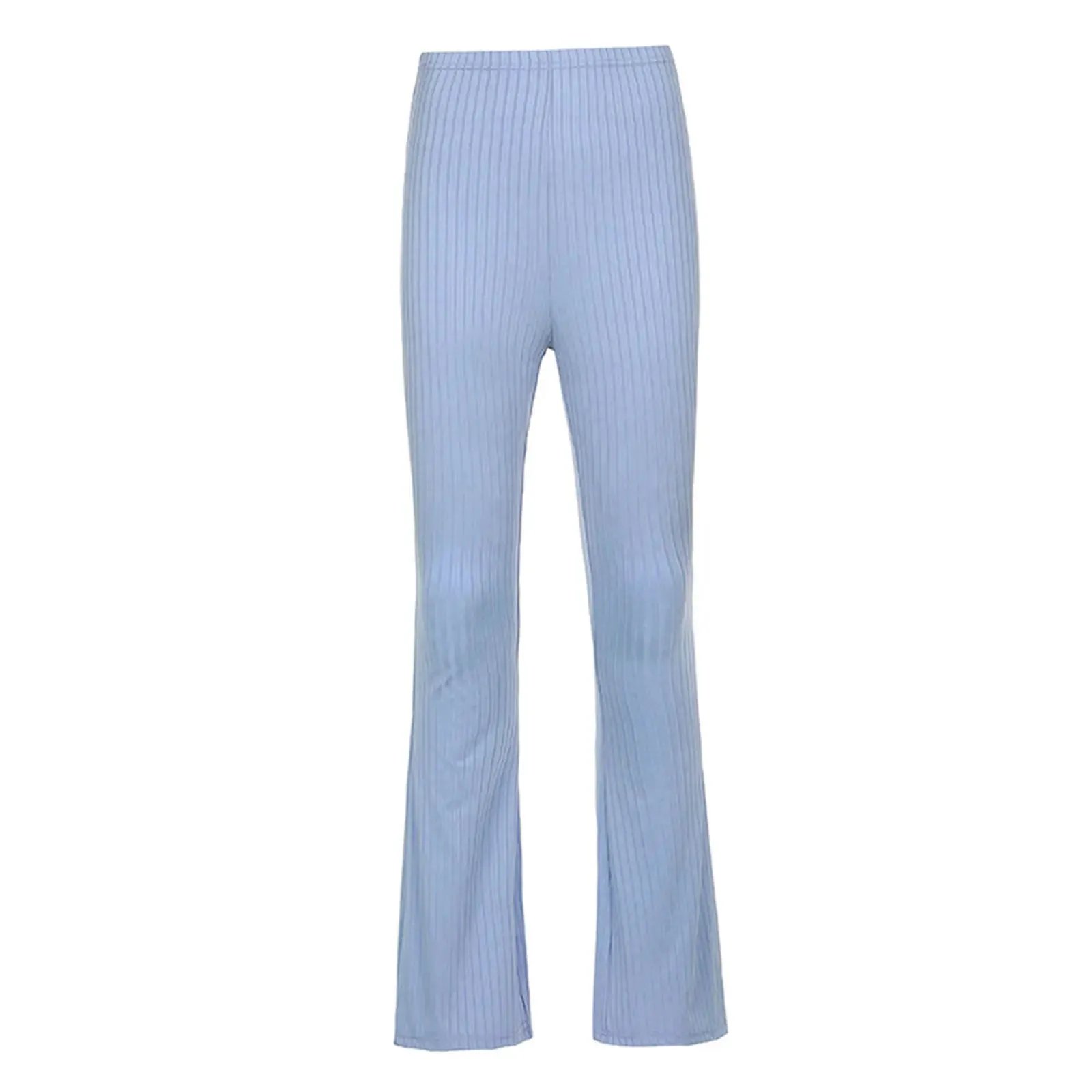 Close-Fitting Flared Solid High Waist Stretch Span Sexy Pants