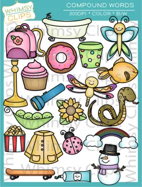 Compound Words For Phonics and ELA Clip Art