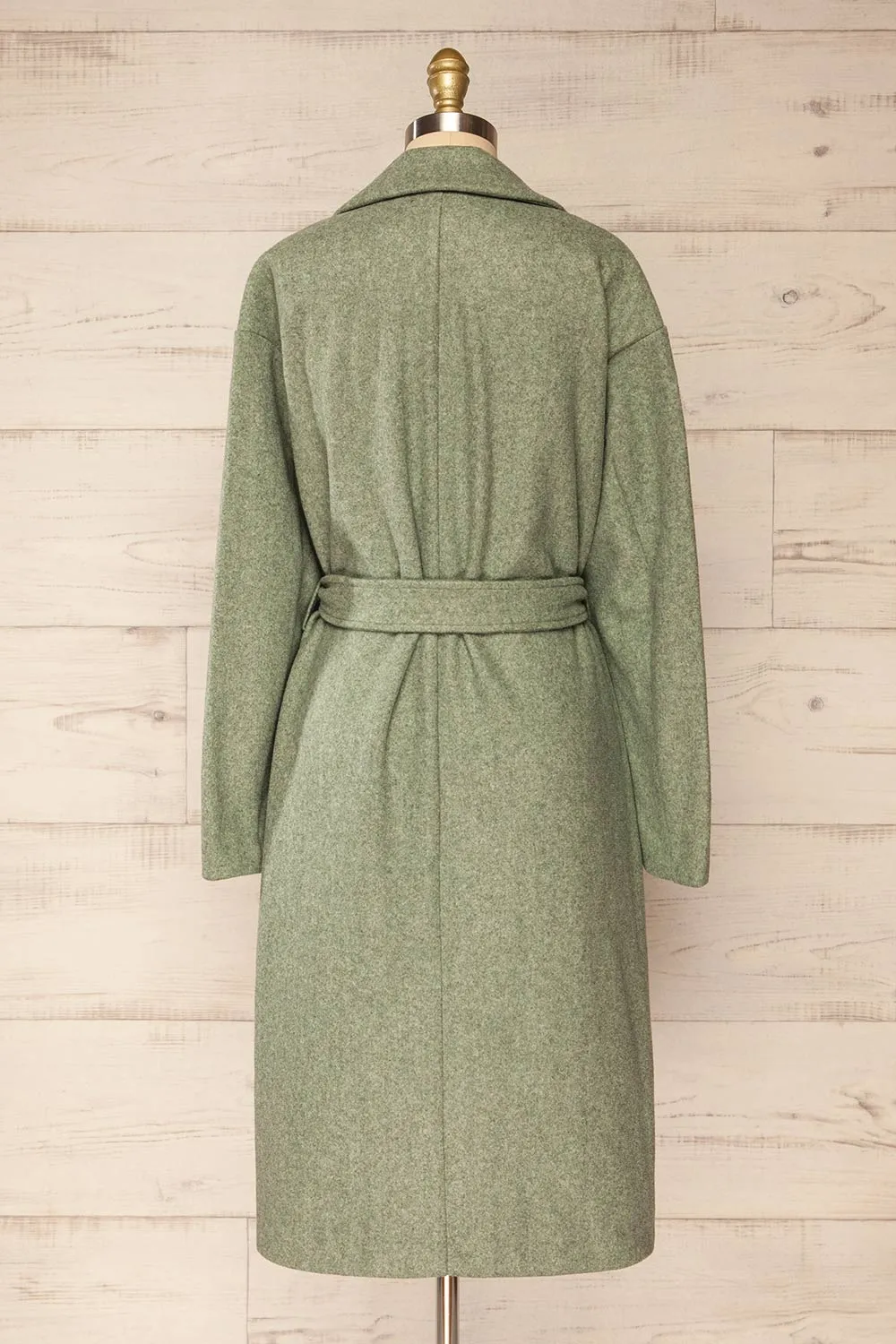 Dhome Sage | Felt Trench Coat w/ Belt
