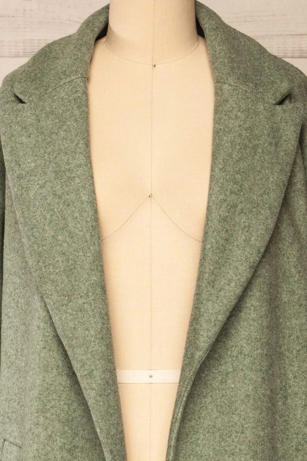 Dhome Sage | Felt Trench Coat w/ Belt