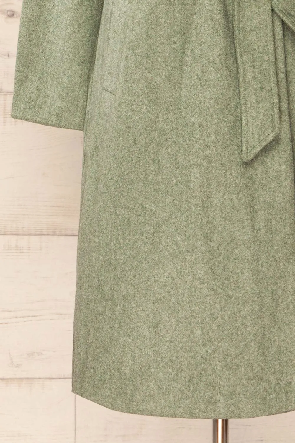 Dhome Sage | Felt Trench Coat w/ Belt