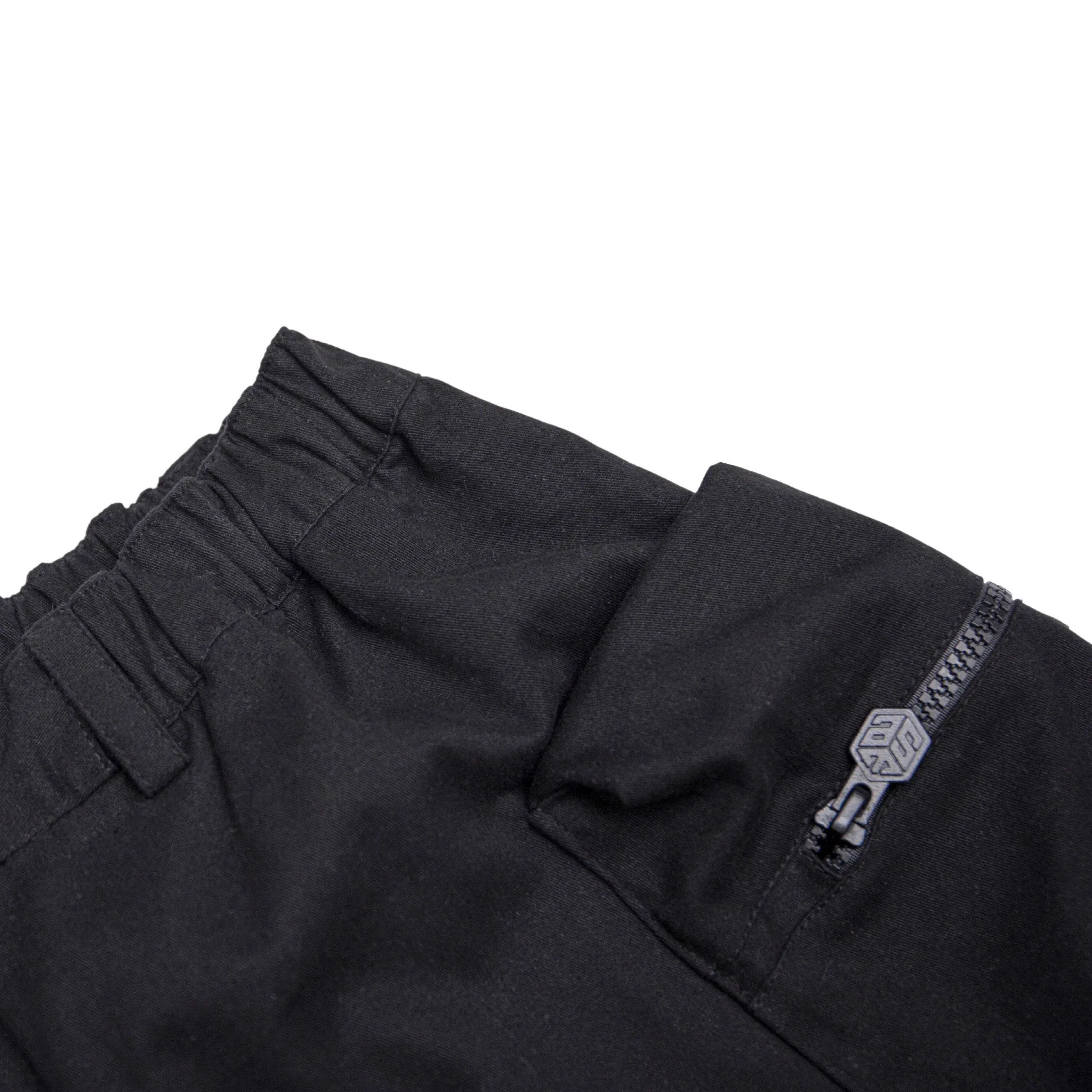 FLARED CARGO PANTS - BLACK