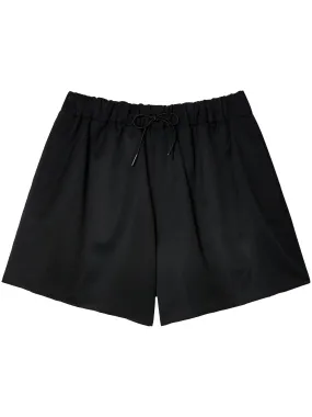 Flared Shorts With Faux Fur Welt