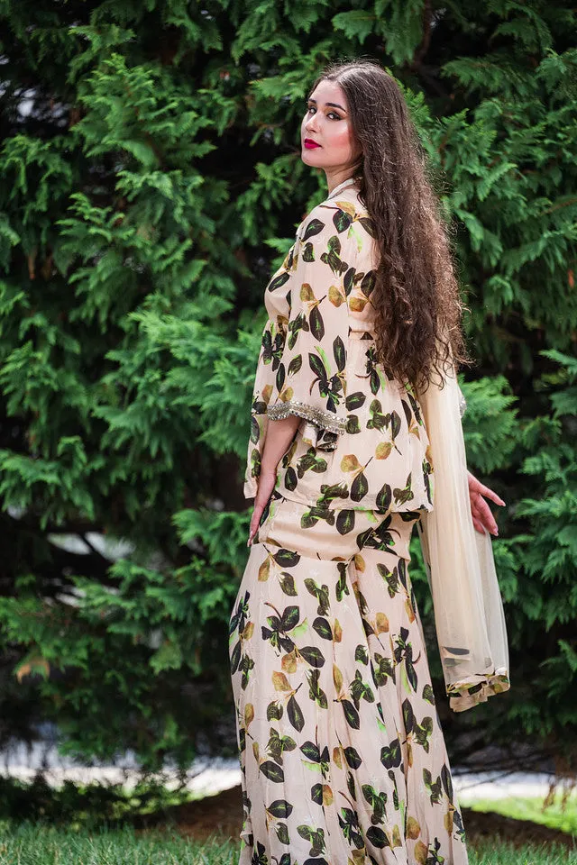 Floral Beautiful The Beautiful Sharara Combo - Rent
