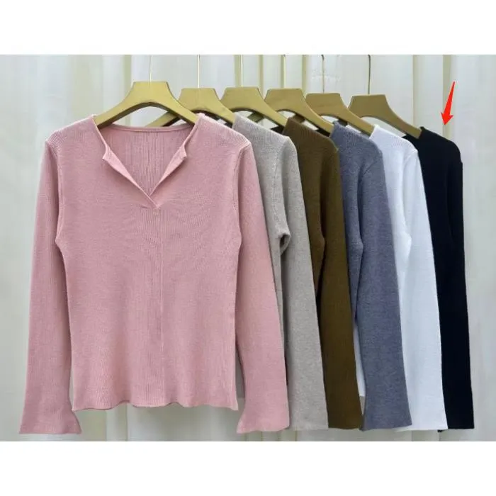Flytonn-women fall outfits high street ins style  fall outfits women Korean Style Polo Collar Sweater Women's New Design Double Collar Chic Early Autumn Chic Top Bottoming Shirt
