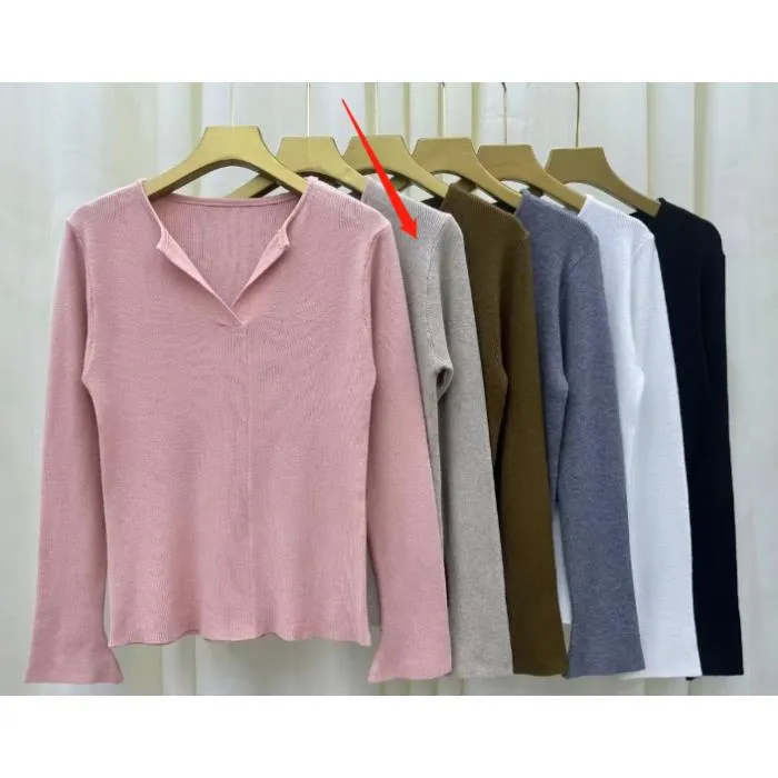 Flytonn-women fall outfits high street ins style  fall outfits women Korean Style Polo Collar Sweater Women's New Design Double Collar Chic Early Autumn Chic Top Bottoming Shirt