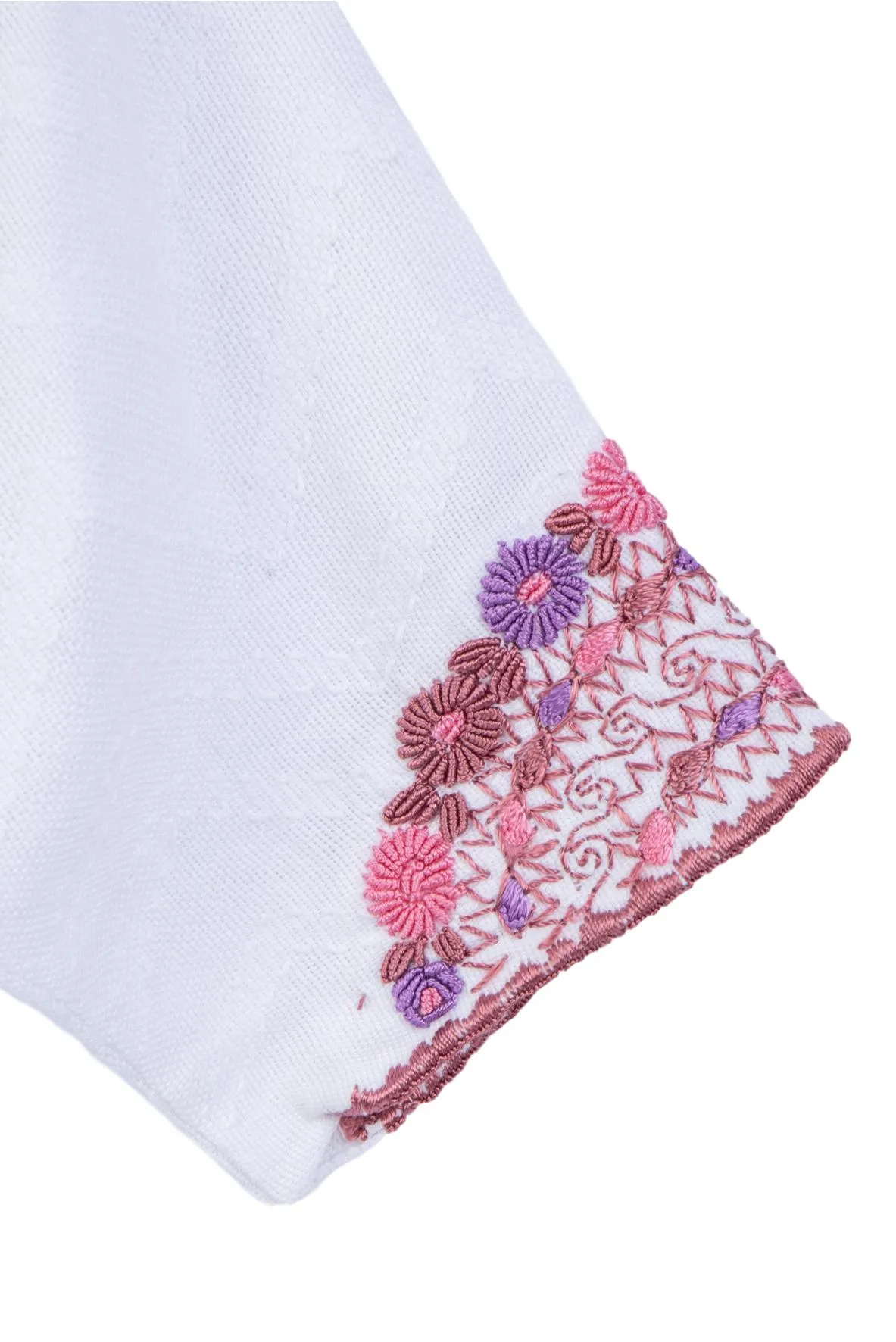 Gabrielle Guatemalan Blouse - Dusty Rose and Lavender