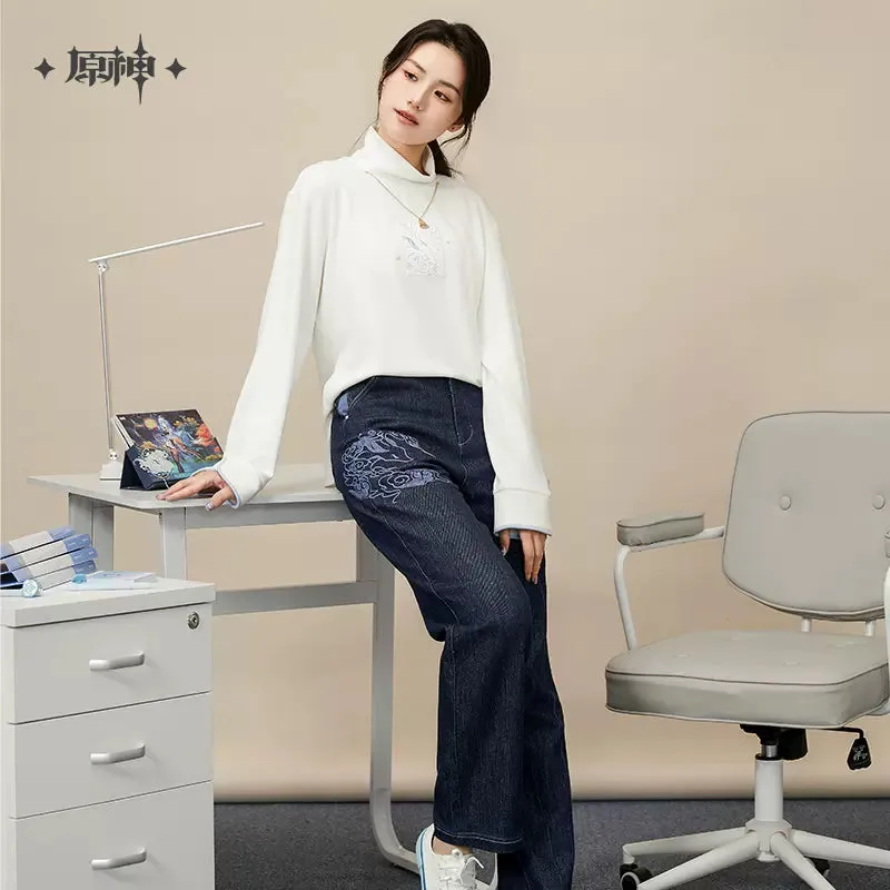 Genshin Impact Ganyu Themed Series Denim Trousers w/ Bonus