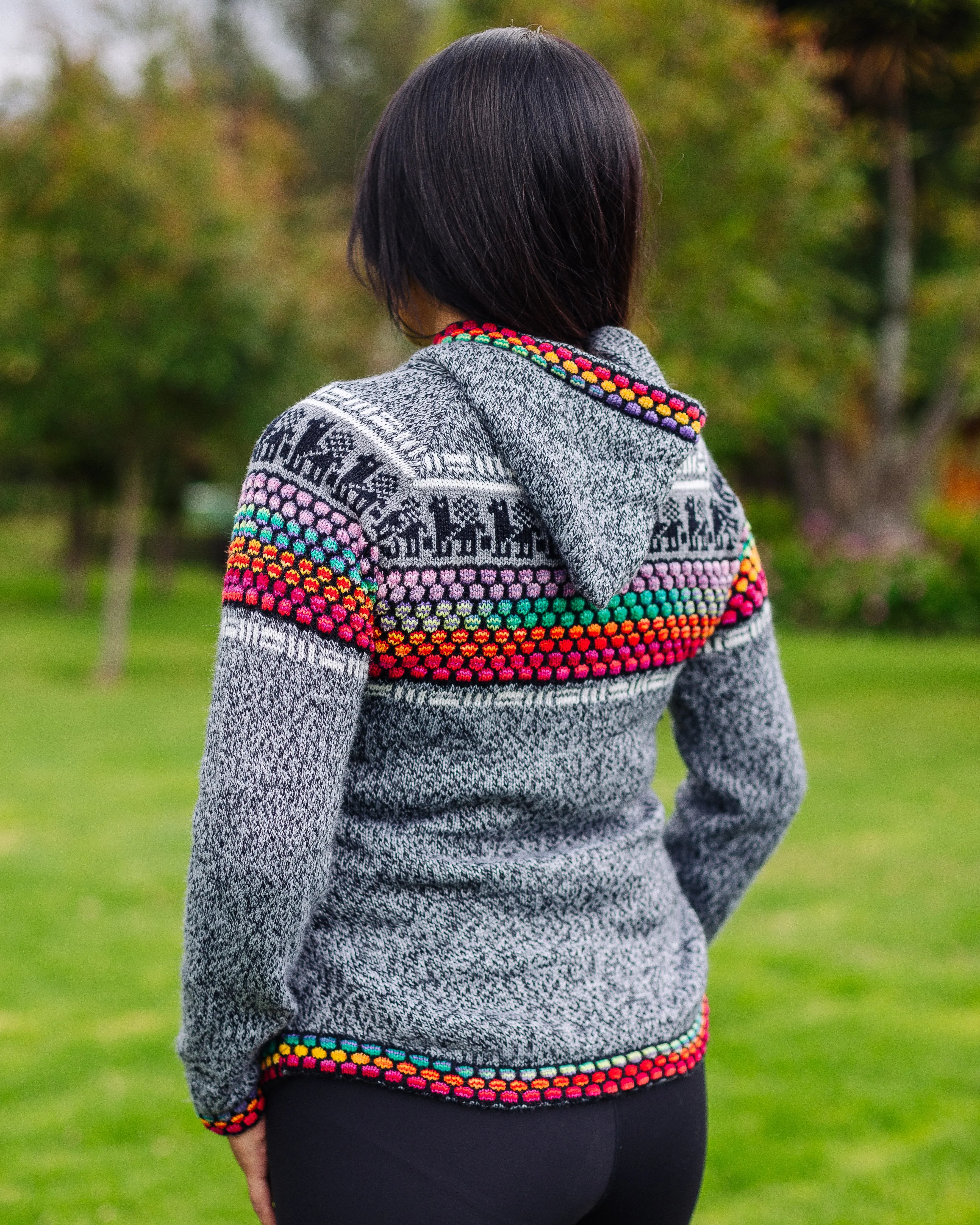 Grey Traditional Alpaca Sweater