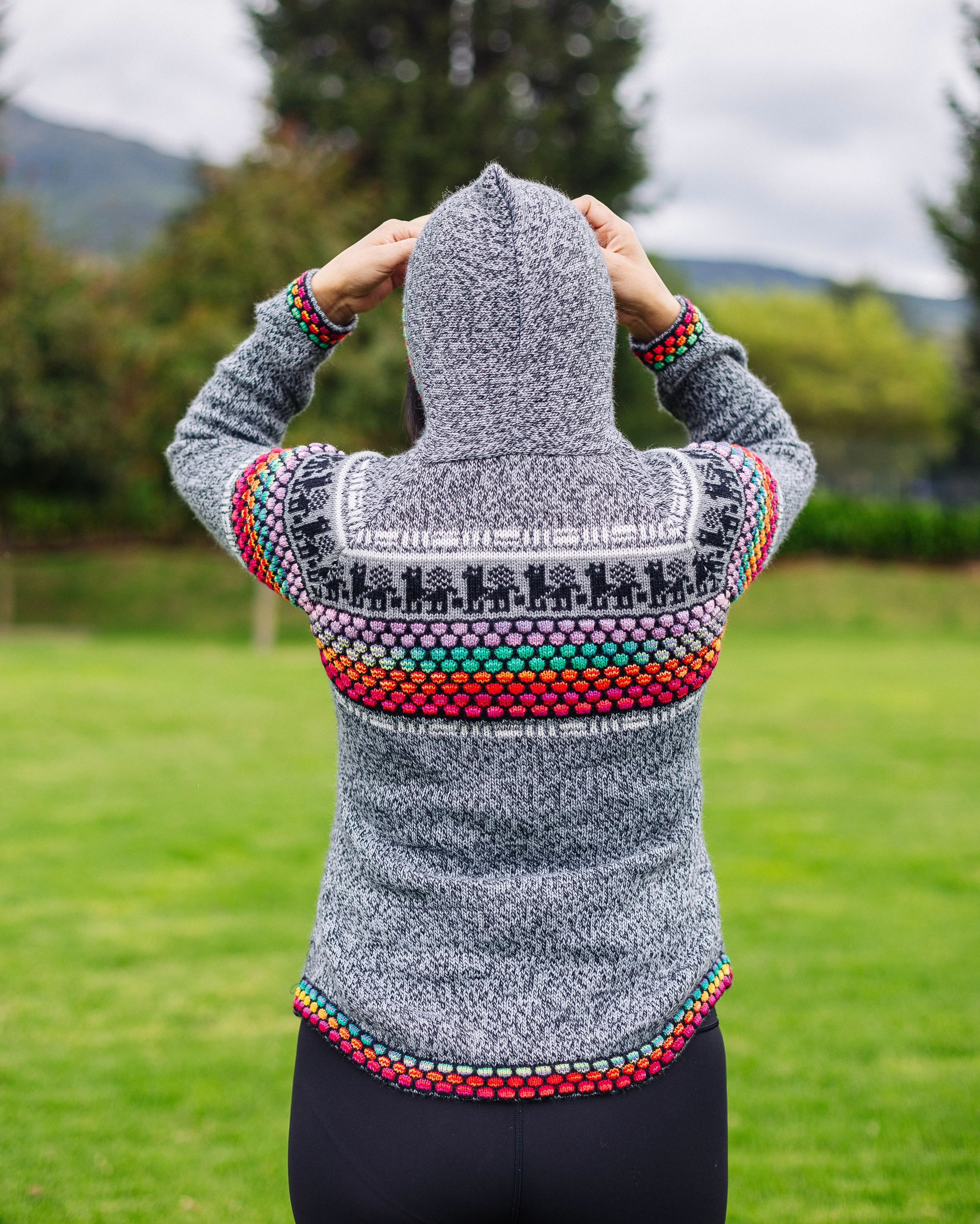 Grey Traditional Alpaca Sweater