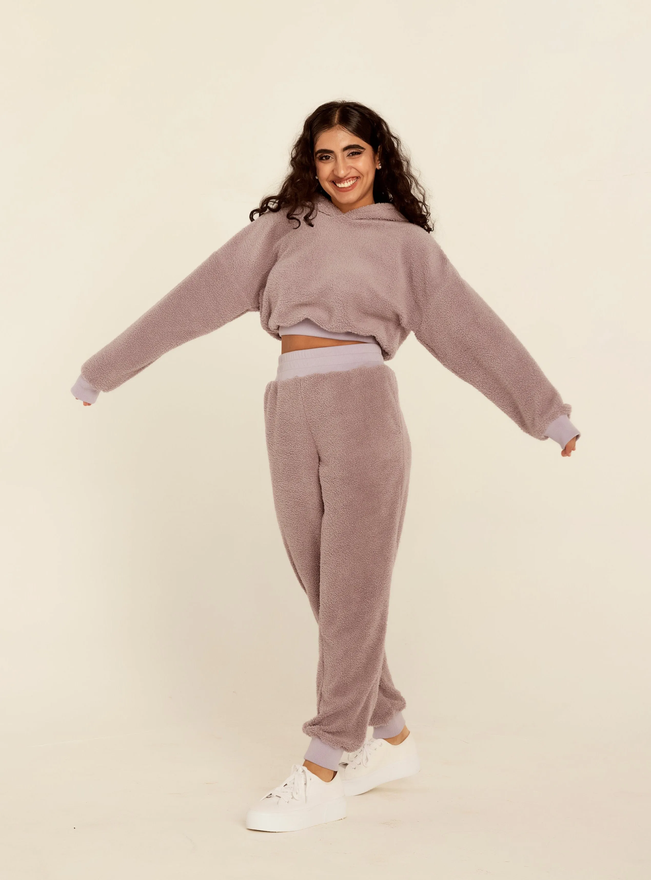 Hannah Lavender Teddy Joggers