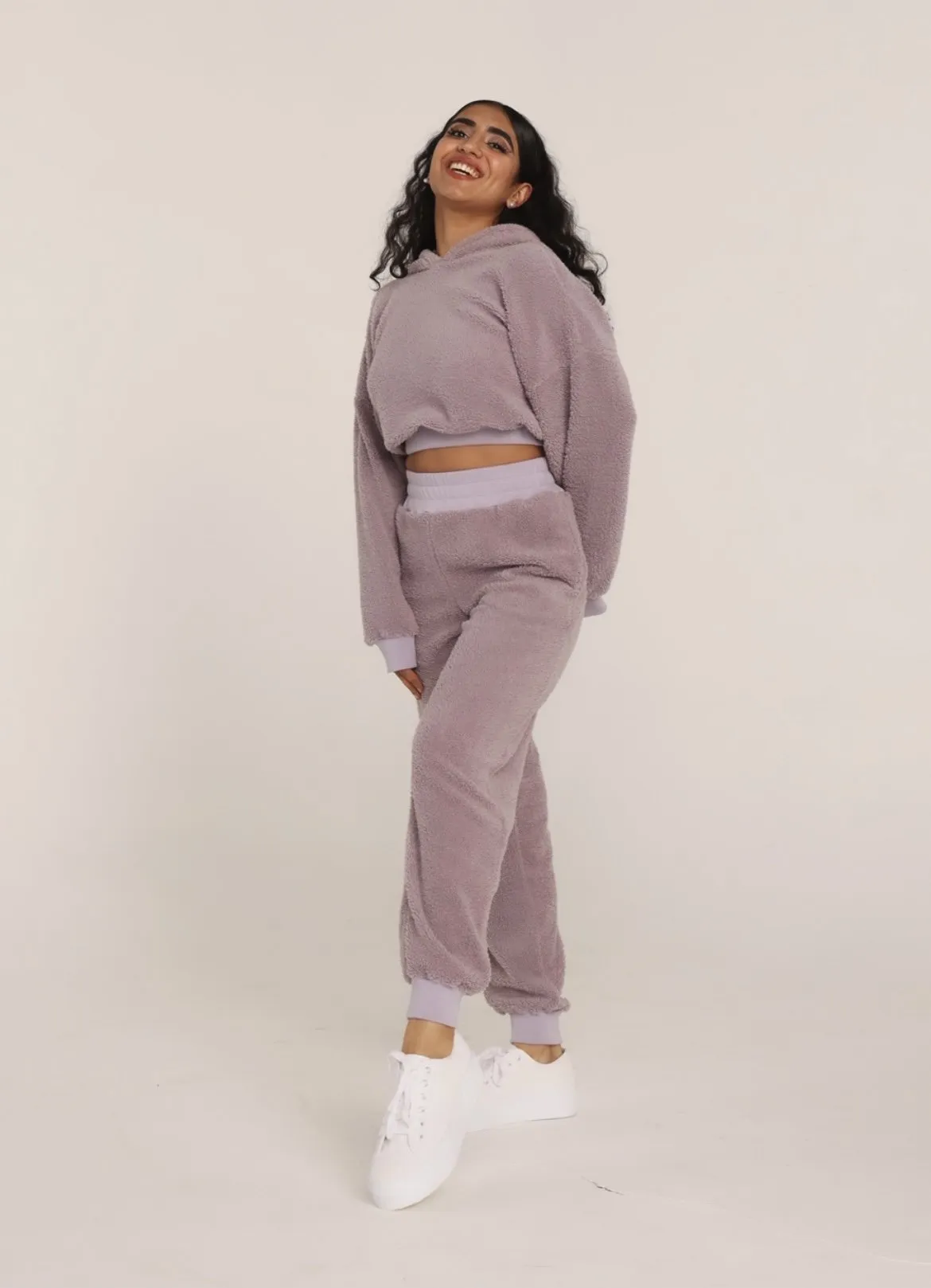 Hannah Lavender Teddy Joggers