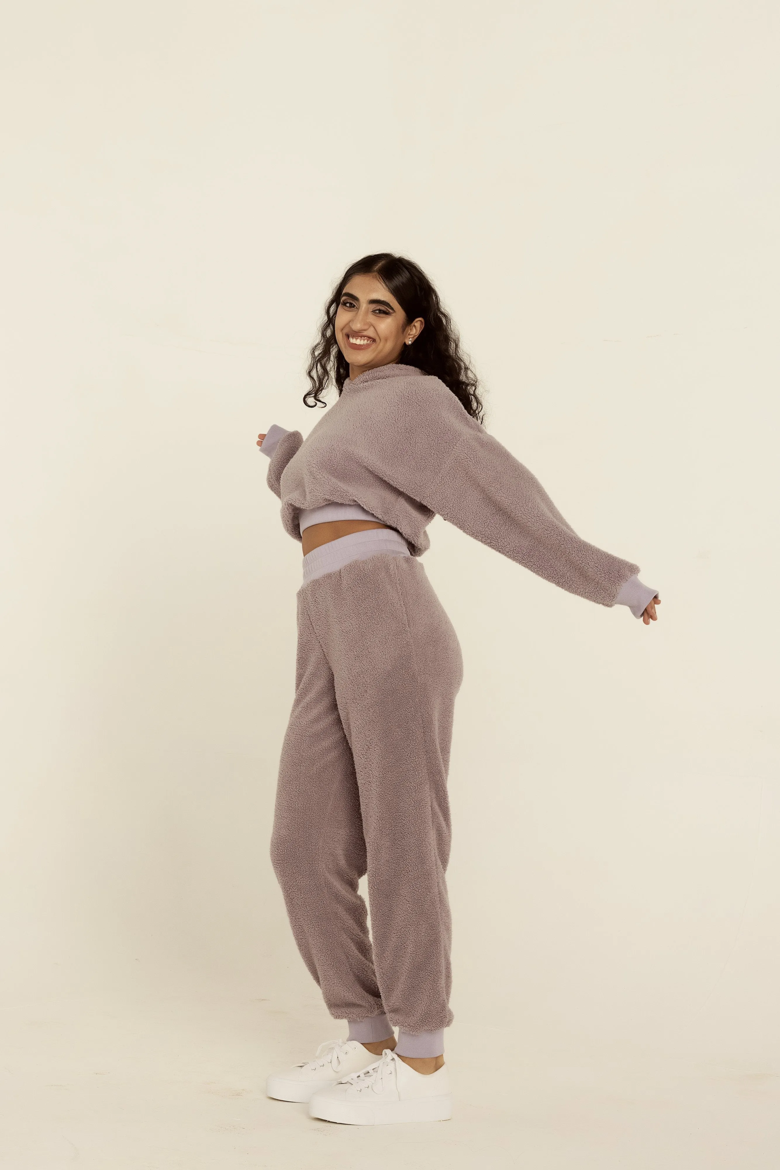 Hannah Lavender Teddy Joggers