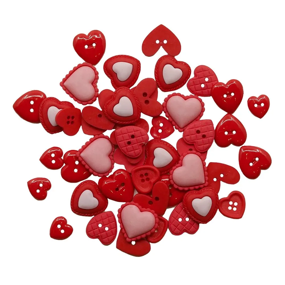 Heart Novelty Button Assortment