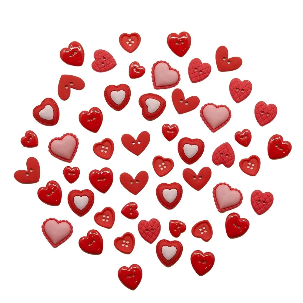 Heart Novelty Button Assortment