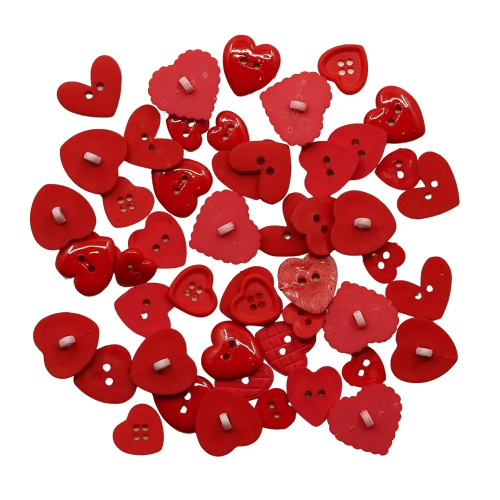 Heart Novelty Button Assortment