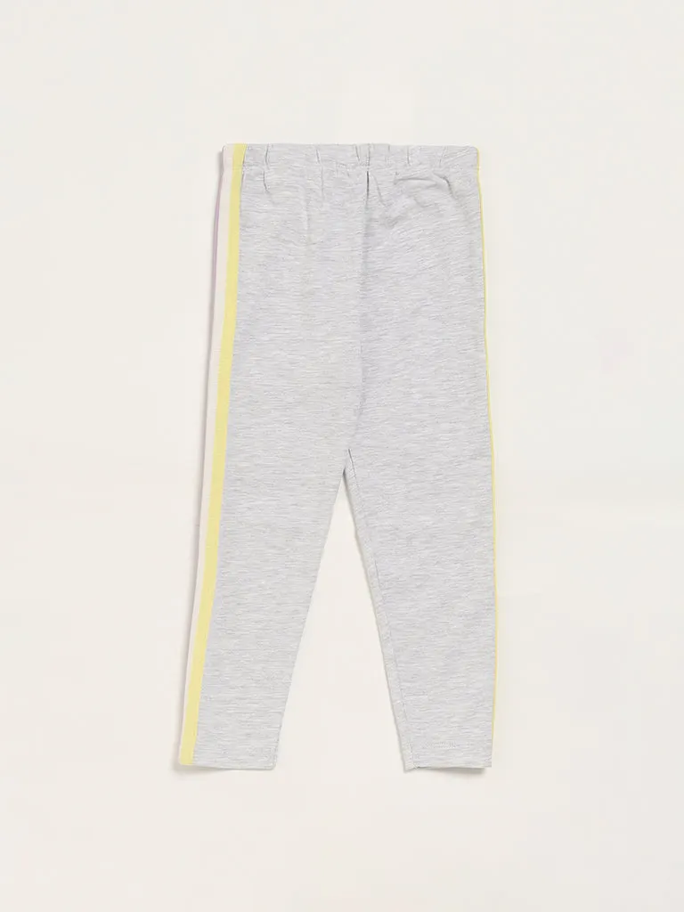 HOP Kids Grey Striped Leggings