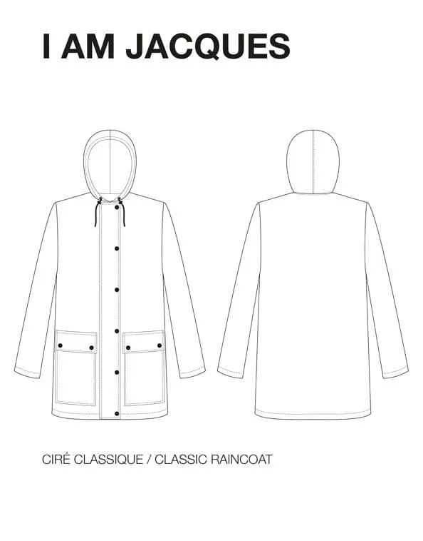 Jacques Ladies Raincoat Sewing Pattern, I AM Patterns