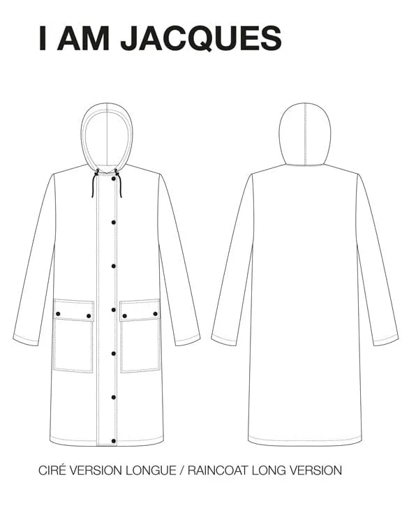 Jacques Ladies Raincoat Sewing Pattern, I AM Patterns