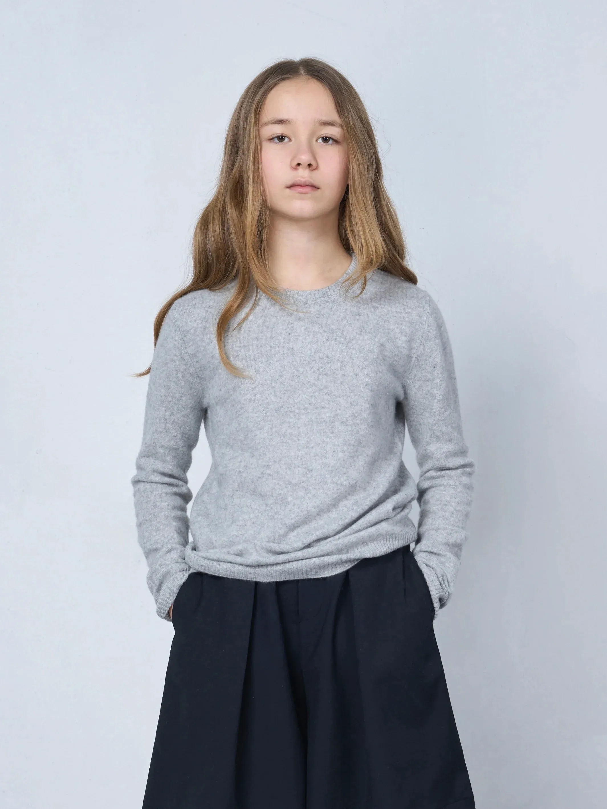 Kids' Cashmere Sweater Grey