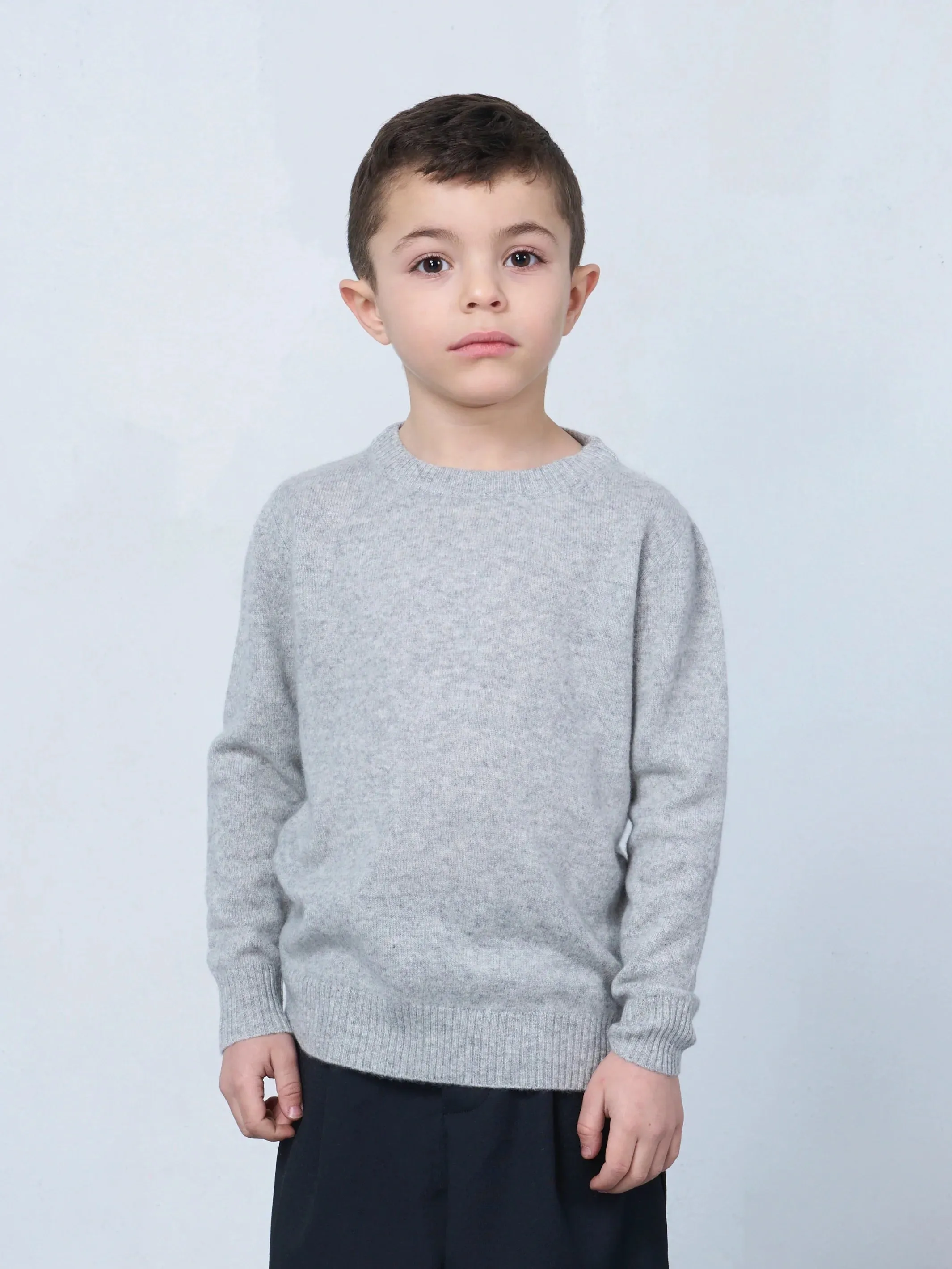 Kids' Cashmere Sweater Grey