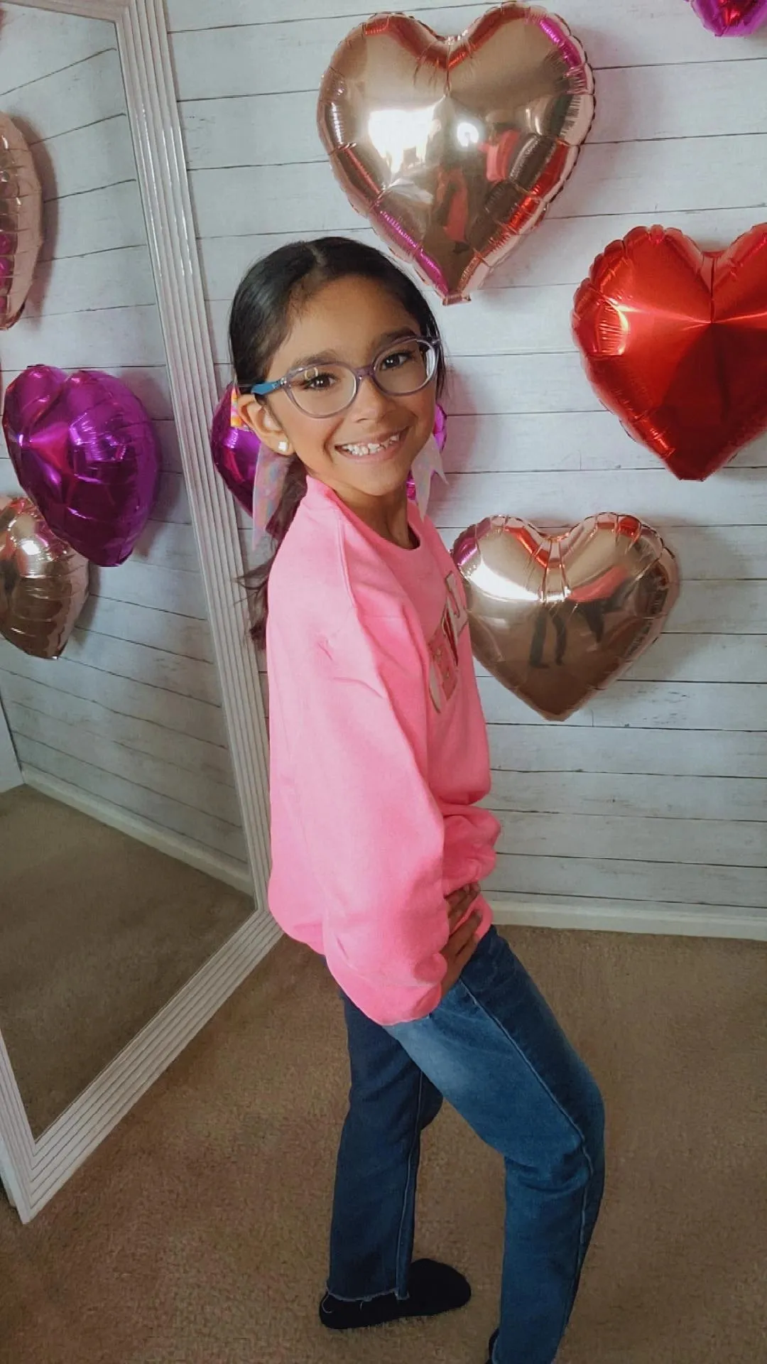 Kids Love Patch Letters Sweater